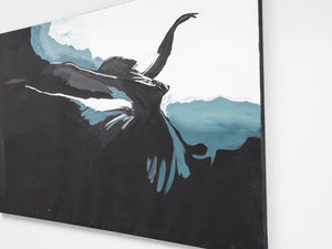 English Elm Wandela Canvas Wall Art 47"x27" Elegant Contemporary Paintings to Elevate Home Decor and Style Black B029119796