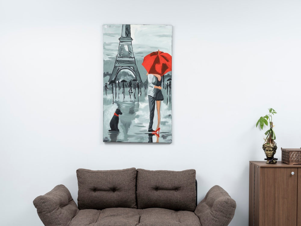 English Elm Wandela Wall Canvas Paintings 47'' X 19'' - Elegant Grey Art For Home Décor & Modern Interiors B029119803-GIGA