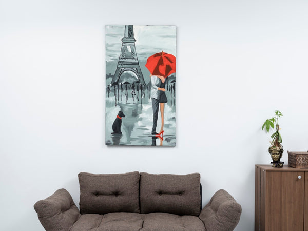 English Elm Wandela Wall Canvas Paintings 47'' X 19'' - Elegant Grey Art For Home Décor & Modern Interiors B029119803-GIGA