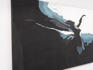 English Elm Wandela Canvas Wall Art 47"x27" Elegant Contemporary Paintings to Elevate Home Decor and Style Black B029119796