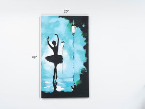 English Elm Wandela Canvas Wall Art 47"x27" Elegant Contemporary Paintings to Elevate Home Decor and Style Turquoise B029119797