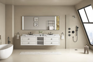 English Elm 96x36 Inch Backlit Bathroom Wall Mirror Anti-fog Led Vanity with Touch Control W1272103535