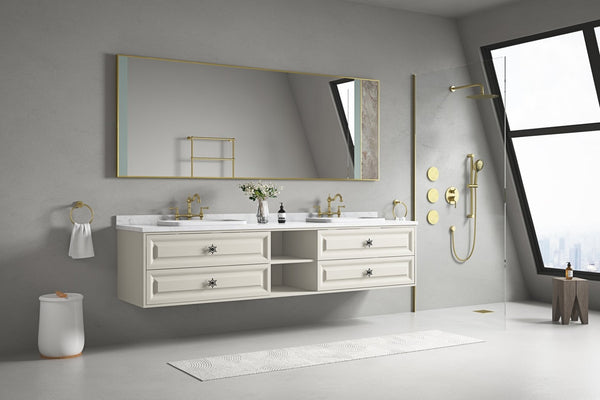 English Elm 96x36 Inch Backlit Bathroom Mirror with Anti-fog Led Perimeter Light and Memory Function W1272103533