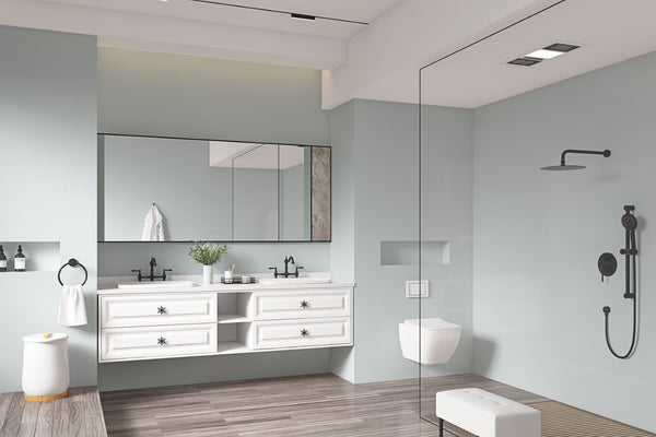 English Elm 96x36 Inch Backlit Bathroom Wall Mirror Anti-fog Led Vanity with Touch Control W1272103535