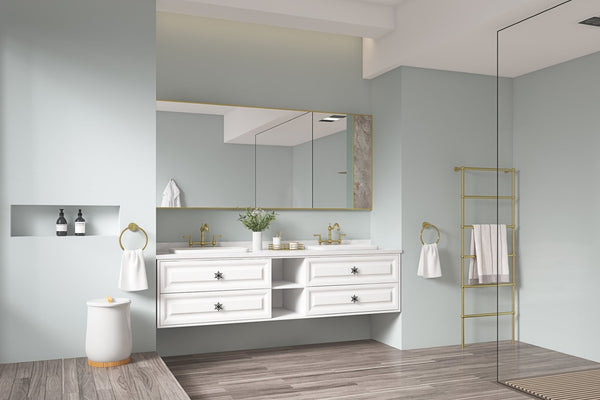 English Elm 72x 36 Inch Led Backlit Bathroom Vanity Mirror with Anti-fog Touch Dimmer Black Frame W1272103528