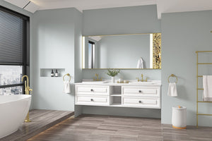 English Elm 72x 36 Inch Led Backlit Bathroom Vanity Mirror with Anti-fog Touch Dimmer Black Frame W1272103528
