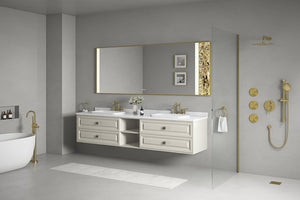 English Elm 96x36 Inch Backlit Bathroom Mirror with Anti-fog Led Perimeter Light and Memory Function W1272103533