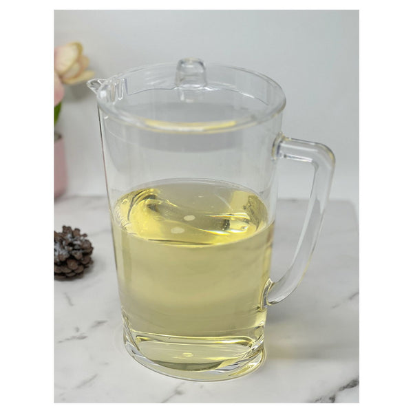 English Elm 2.75 Quart Crystal-Clear Unbreakable Pitcher with Lid and Spout, Diamond-Cut Acrylic, BPA-Free Elegance B095120353