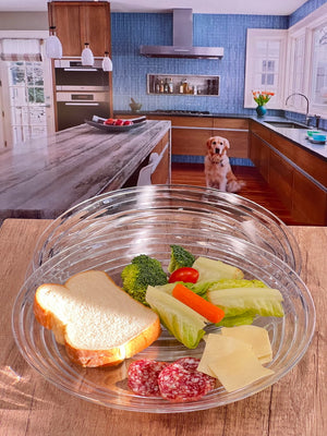 English Elm Designer Swirl 12" Acrylic Dinner Plates Set Of 4 - Elegant, Durable, Bpa-Free, Dishwasher Safe For All Occasions B095120318