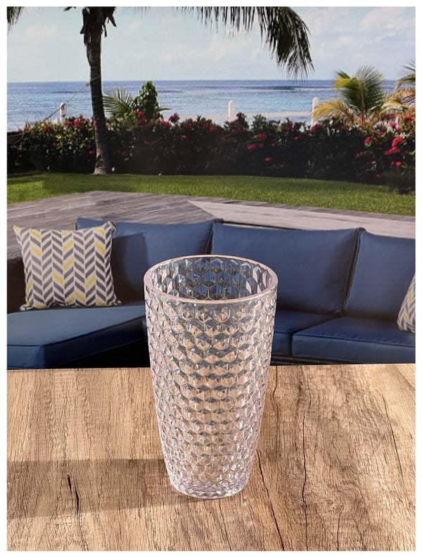 English Elm Diamond Cut Acrylic Glasses Set Of 4 – Stylish, Shatter-Resistant Drinkware For Every Occasion! B095120375
