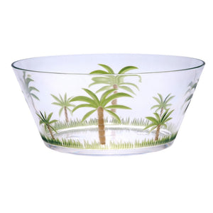 English Elm Palm Tree Acrylic Serving Bowls - Unbreakable, Bpa-Free, Stylish Tableware For Salads, Soups & Snacks B095120328-GIGA