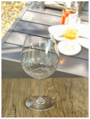 English Elm Plastic Wine Glasses Set Of 4 - Unbreakable Tritan Stemmed Design For Outdoor & Everyday Use B095120369-GIGA