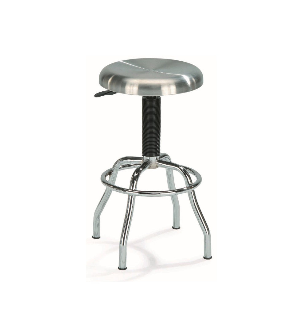 English Elm Stainless Steel Swivel Work Stool Adjustable Height for Kitchen Bar or Garage B091119911