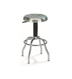 English Elm Stainless Steel Swivel Work Stool Adjustable Height for Kitchen Bar or Garage B091119911