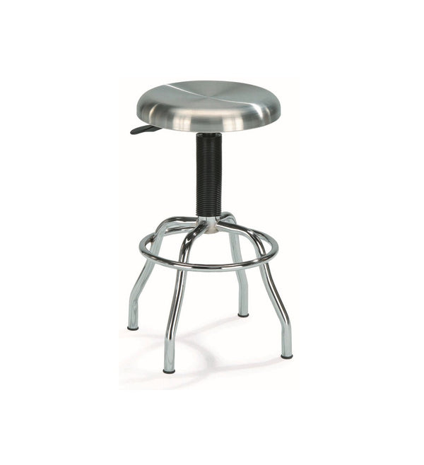 English Elm Stainless Steel Swivel Work Stool Adjustable Height for Kitchen Bar or Garage B091119911