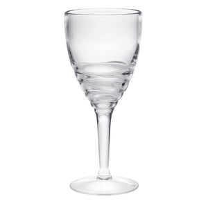 English Elm Swirl Plastic Wine Glasses Set of 4 12oz - BPA-Free Acrylic, Unbreakable Stemware, Dishwasher Safe Elegance Clear B095120395
