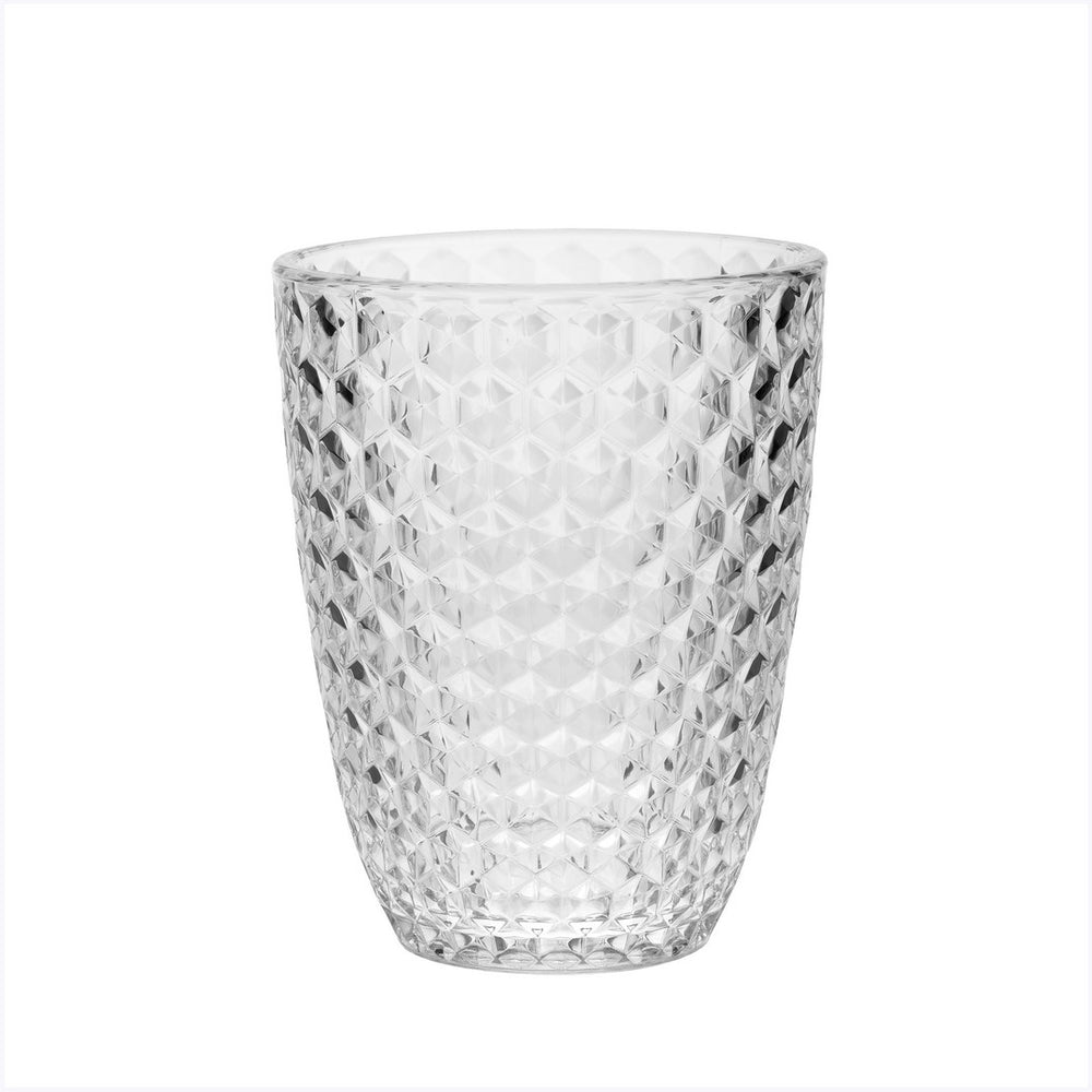 English Elm Diamond Cut Acrylic Drinking Glasses Set Of 4 (12Oz) - Stylish, Shatterproof, Bpa-Free Tumblers For All Occasions B095120372