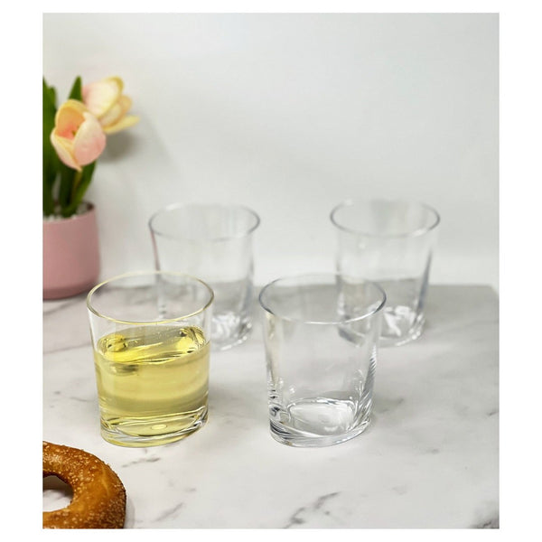 English Elm Oval Halo Acrylic Drinking Glass Set Of 4 - Stylish, Bpa-Free Tumblers For Indoor & Outdoor Use B095120337-GIGA