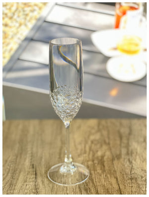 English Elm Tritan Clear Unbreakable Champagne Flutes Set of 4 (6oz) – BPA-Free, Dishwasher-Safe Wedding Glasses B095120370