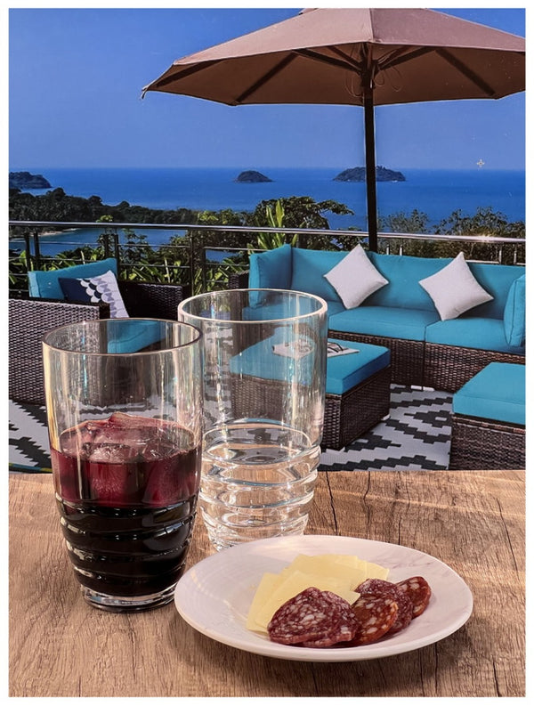 English Elm Swirl Acrylic Tumblers Set Of 4, 20Oz Shatterproof Drinkware, Stylish Bpa-Free Cocktail Glasses B095120393-GIGA