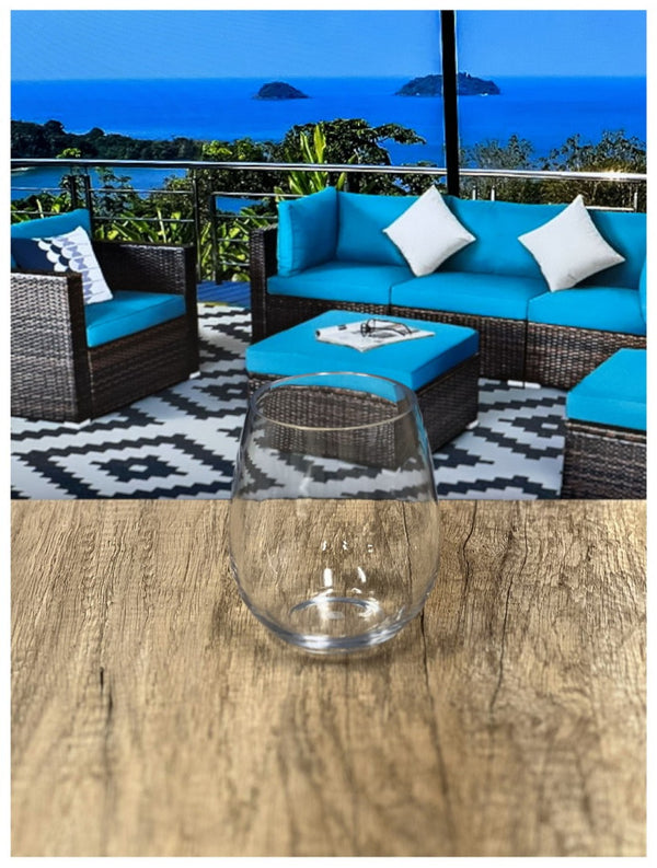 English Elm Oval Halo Tritan Drinking Glasses Set Of 4 - 18Oz Shatterproof Tumblers For Poolside & Parties B095120357-GIGA