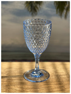 English Elm Diamond Cut Acrylic Wine Glasses Set Of 4 – Unbreakable, Bpa-Free, Elegant For Any Occasion! B095120379