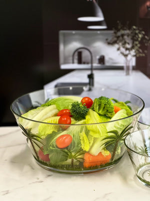 English Elm Palm Tree Acrylic Serving Bowls - Unbreakable, Bpa-Free, Stylish Tableware For Salads, Soups & Snacks B095120328-GIGA