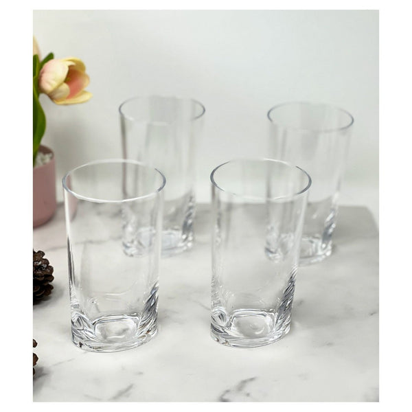 English Elm Oval Halo Tritan Glasses Set Of 4, 15Oz Shatterproof Drinkware For Stylish Entertaining & Safety B095120342-GIGA