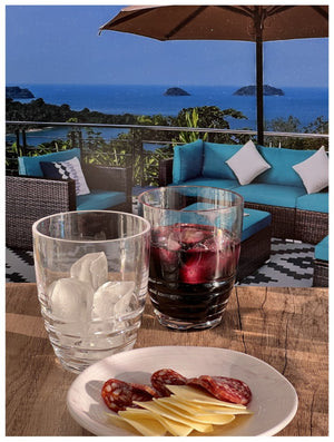 English Elm Swirl Acrylic Glasses Set Of 4 (15Oz) - Stylish, Shatterproof Drinkware For Home & Outdoor Use B095120391-GIGA