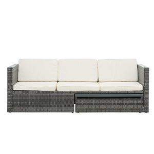 English Elm Patio 5-Piece Pe Wicker Furniture Set With Lift-Top Coffee Table For Ultimate Outdoor Comfort & Style W1703S00004-GIGA