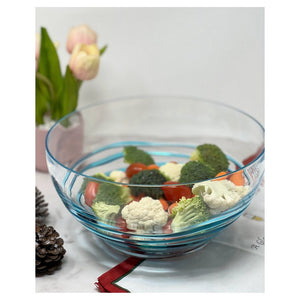 English Elm Swirl Acrylic Serving Bowls - Unbreakable, Stylish, Bpa-Free Large Bowls For Salads, Soups & Snacks B095120316-GIGA