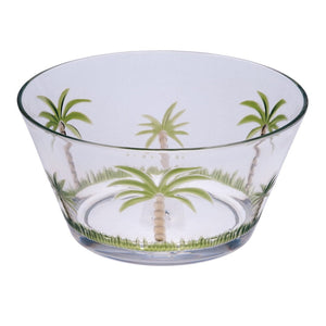 English Elm Palm Tree Acrylic Serving Bowls - Unbreakable, Stylish, Bpa-Free For Snacks, Salads, And Soups! B095120327-GIGA