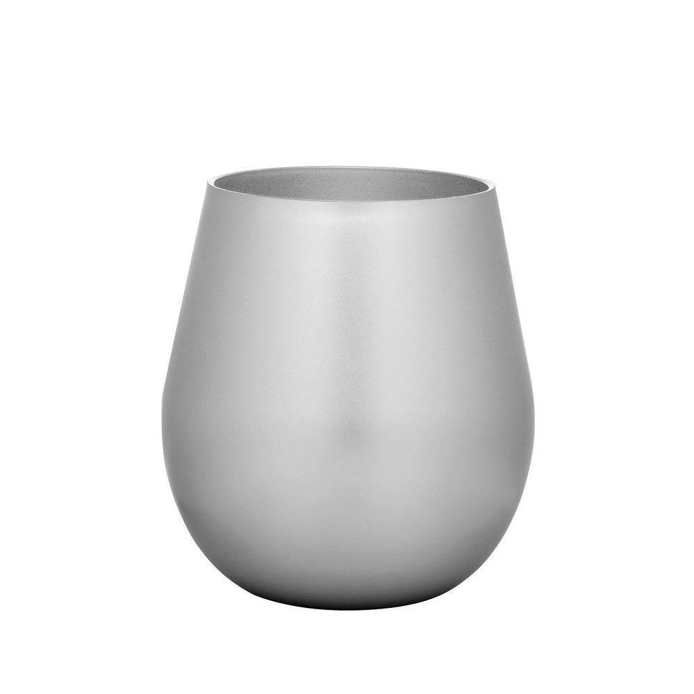 English Elm Metallic Silver Acrylic Wine Glasses Set Of 4 (18Oz) - Unbreakable, Bpa-Free, Elegant & Durable B095120324