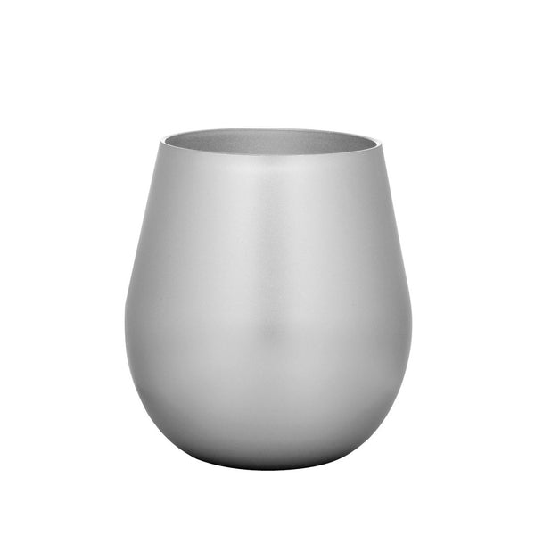 English Elm Metallic Silver Acrylic Wine Glasses Set Of 4 (18Oz) - Unbreakable, Bpa-Free, Elegant & Durable B095120324