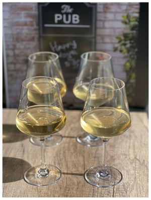 English Elm Plastic Wine Glasses Set Of 4 - Unbreakable 15Oz Tritan Stemware For Indoor & Outdoor Entertaining B095120359-GIGA