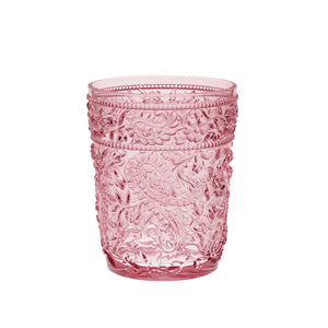 English Elm Paisley 13oz Acrylic Drinking Glasses Set of 4 - Shatterproof, BPA-Free Pink Tumblers, Dishwasher Safe B095120383