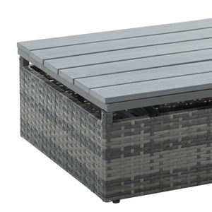 English Elm Patio 5-Piece Outdoor Furniture Set With Pe Wicker, Lift-Top Coffee Table & Lounger Sofa For Relaxing W1703S00016-GIGA