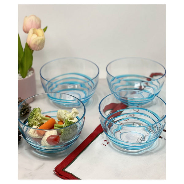 English Elm Swirl Acrylic Serving Bowls - Unbreakable, Bpa-Free, Stylish Snack & Salad Bowls For All Occasions B095120314-GIGA