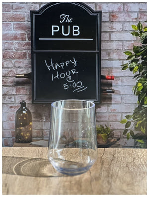 English Elm Plastic Wine Glasses Set Of 4, Unbreakable 17Oz Tritan Stemmed Glasses For Any Occasion, Dishwasher Safe B095120366-GIGA