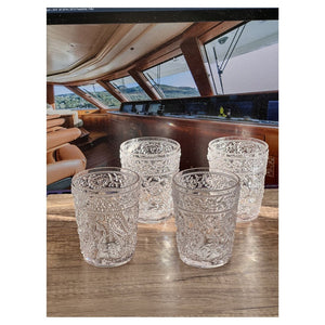 English Elm Paisley Acrylic Drinking Glass Set Of 4 - 13Oz, Shatter-Resistant, Bpa-Free, Stylish & Durable Drinkware B095120381-GIGA