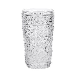 English Elm Paisley Acrylic Hi-Ball Glass Set Of 4 | Durable, Bpa-Free Drinkware For Effortless Entertaining! B095120384-GIGA