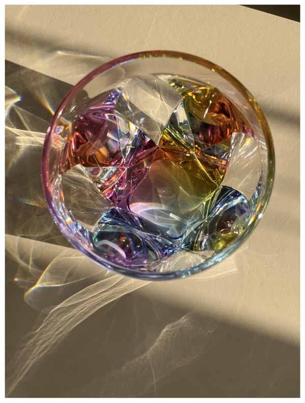 English Elm Rainbow Diamond Acrylic Drinking Glasses Set Of 4 - Shatter-Resistant, Bpa-Free, Stylish Drinkware B095120332-GIGA