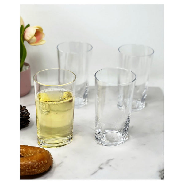 English Elm Oval Halo Tritan Glasses Set Of 4, 15Oz Shatterproof Drinkware For Stylish Entertaining & Safety B095120342-GIGA