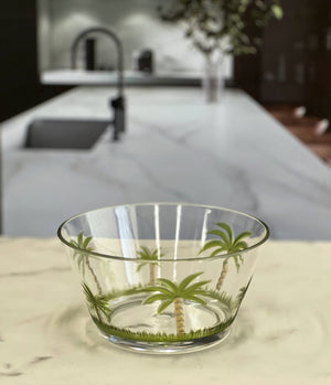 English Elm Palm Tree Acrylic Serving Bowls - Unbreakable, Stylish, Bpa-Free For Snacks, Salads, And Soups! B095120327-GIGA