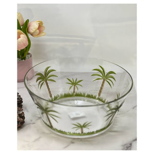 English Elm Palm Tree Acrylic Serving Bowls - Unbreakable, Bpa-Free, Stylish Tableware For Salads, Soups & Snacks B095120328-GIGA