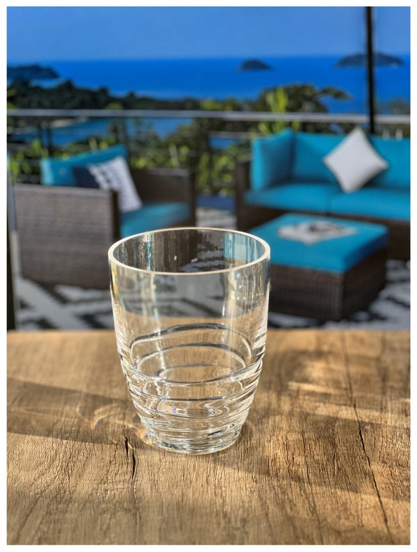 English Elm Swirl Acrylic Glasses Set Of 4 (15Oz) - Stylish, Shatterproof Drinkware For Home & Outdoor Use B095120391-GIGA