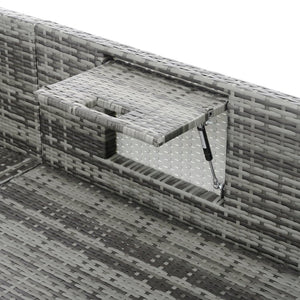 English Elm Patio 5-Piece Outdoor Furniture Set With Pe Wicker, Lift-Top Coffee Table & Lounger Sofa For Relaxing W1703S00016-GIGA