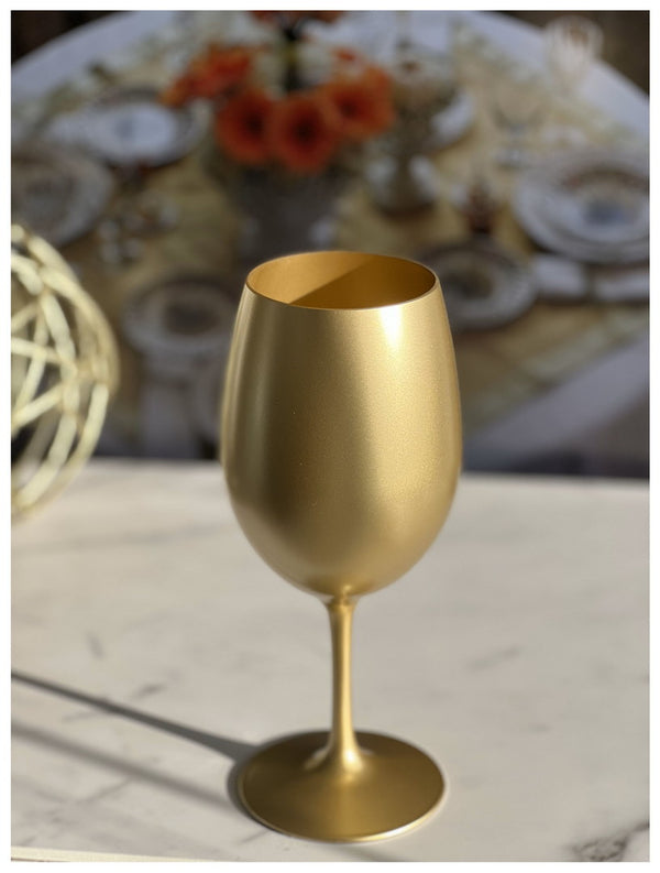 English Elm Metallic Gold Stemmed Wine Glasses Set Of 4 – Unbreakable, Bpa-Free, Perfect For Any Occasion! B095120321