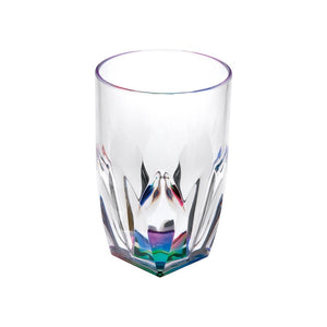 English Elm Rainbow Diamond Acrylic Drinking Glasses Set Of 4 - Durable 17Oz Hi-Ball Tumblers For Every Occasion B095120331-GIGA