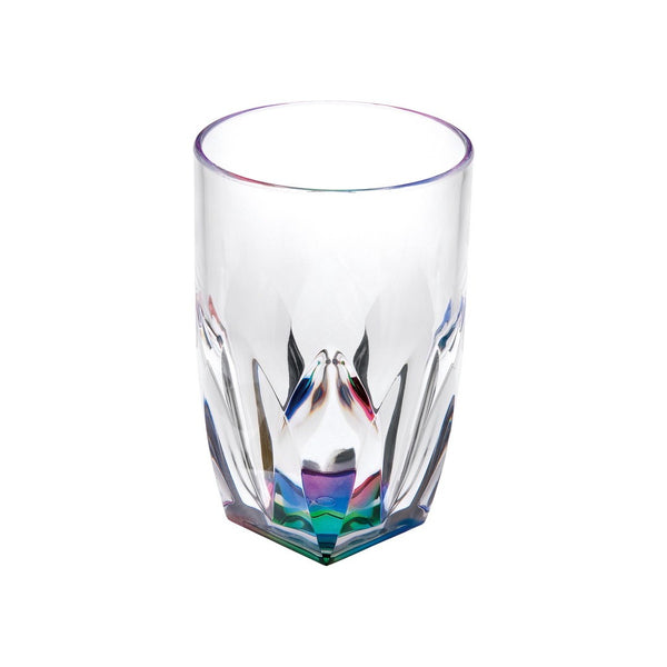 English Elm Rainbow Diamond Acrylic Drinking Glasses Set Of 4 - Durable 17Oz Hi-Ball Tumblers For Every Occasion B095120331-GIGA